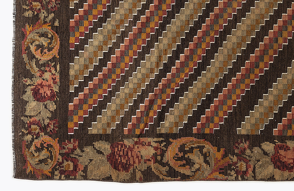 Karabakh Over Dyed Kilim Rug 4&#39;10&#39;&#39; x 10&#39;4&#39;&#39; ft 147 x 315 cm