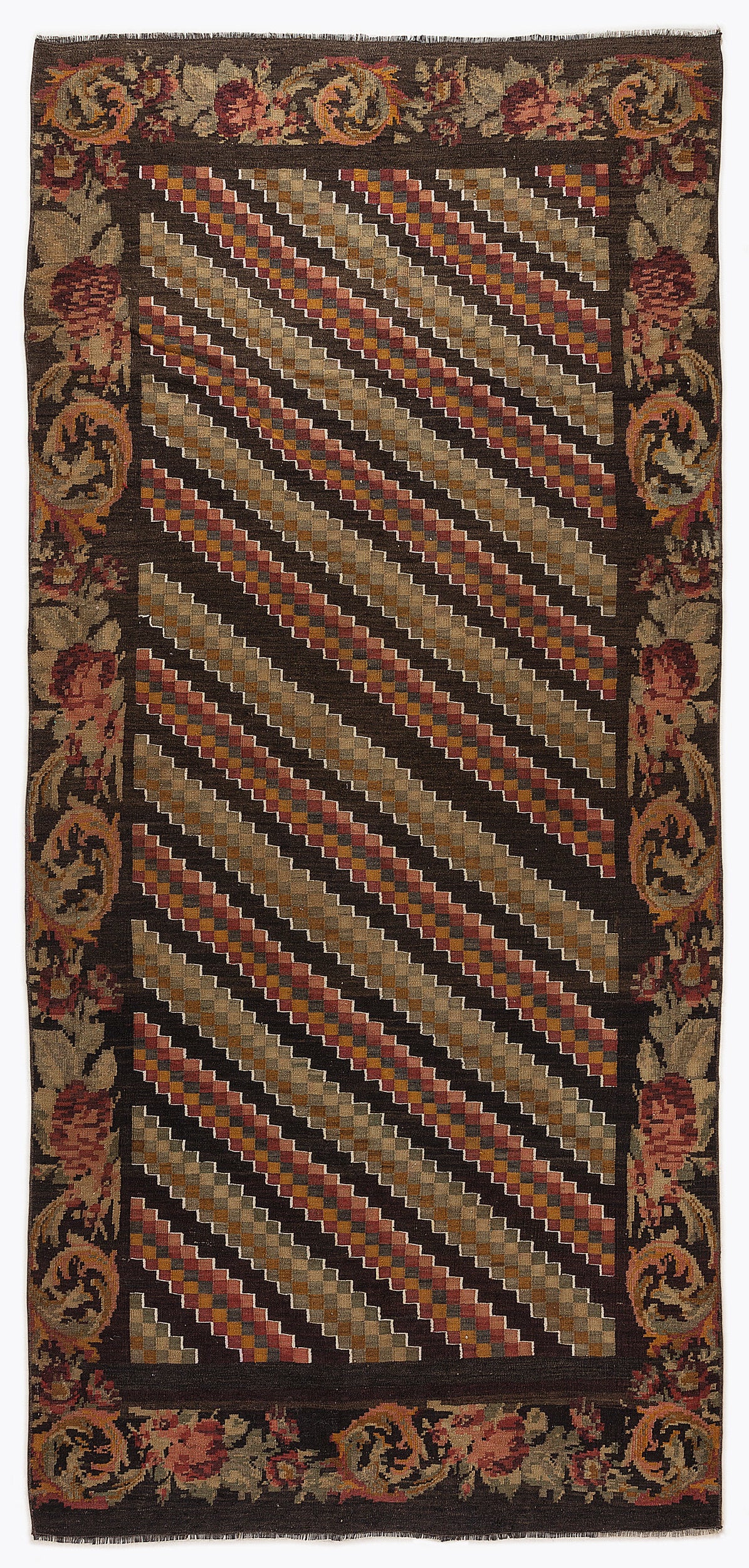 Karabakh Over Dyed Kilim Rug 4&#39;10&#39;&#39; x 10&#39;4&#39;&#39; ft 147 x 315 cm
