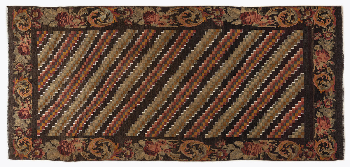 Karabakh Over Dyed Kilim Rug 4&#39;10&#39;&#39; x 10&#39;4&#39;&#39; ft 147 x 315 cm