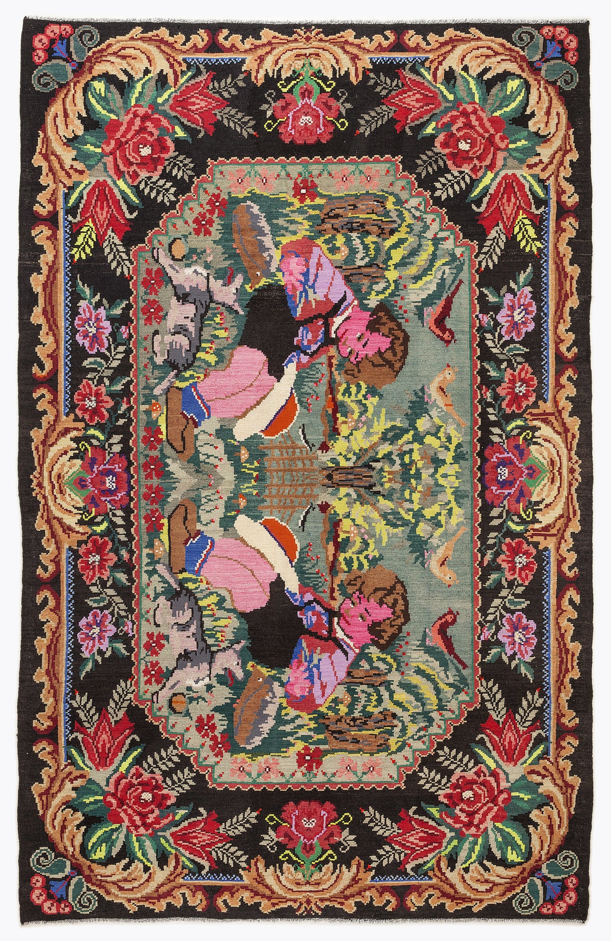 Karabakh Over Dyed Kilim Rug 6&#39;8&#39;&#39; x 10&#39;6&#39;&#39; ft 204 x 320 cm