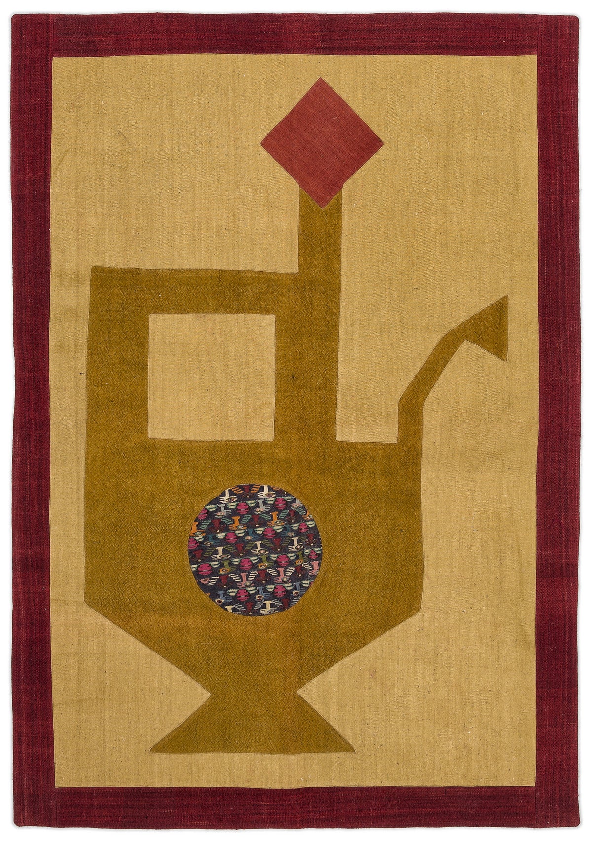 Mixed Over Dyed Kilim Patchwork Unique Rug 4&#39;5&#39;&#39; x 6&#39;4&#39;&#39; ft 134 x 194 cm