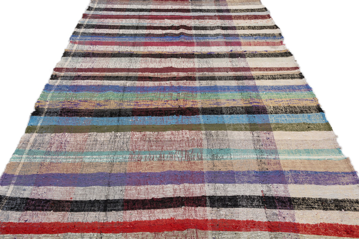 Chaput Over Dyed Kilim Rug 5&#39;5&#39;&#39; x 10&#39;2&#39;&#39; ft 165 x 311 cm