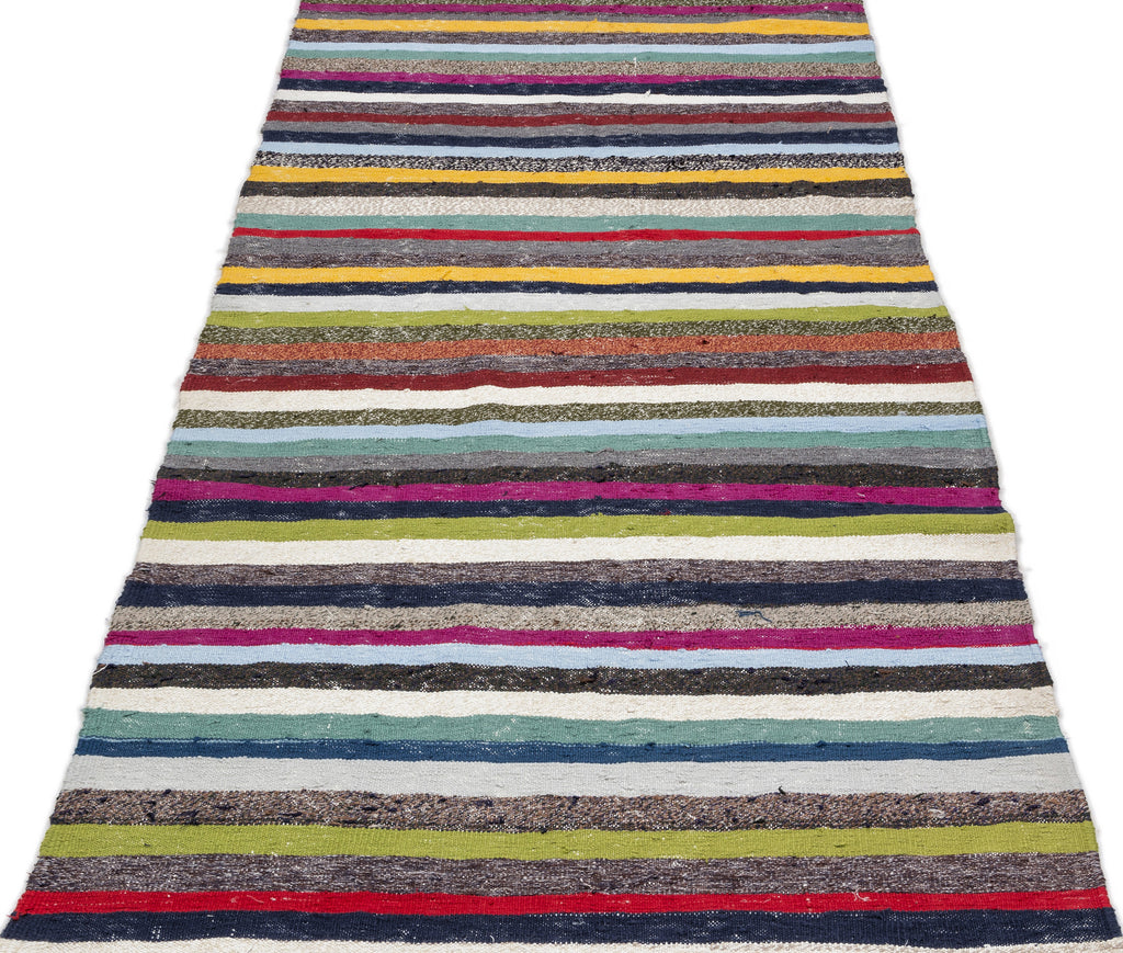 Chaput Over Dyed Kilim Rug 3'1'' x 12'9'' ft 95 x 388 cm