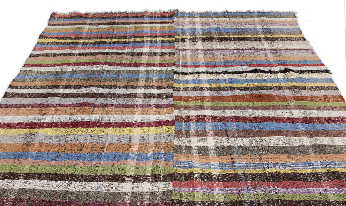 Chaput Over Dyed Kilim Rug 6&#39;5&#39;&#39; x 7&#39;9&#39;&#39; ft 196 x 237 cm