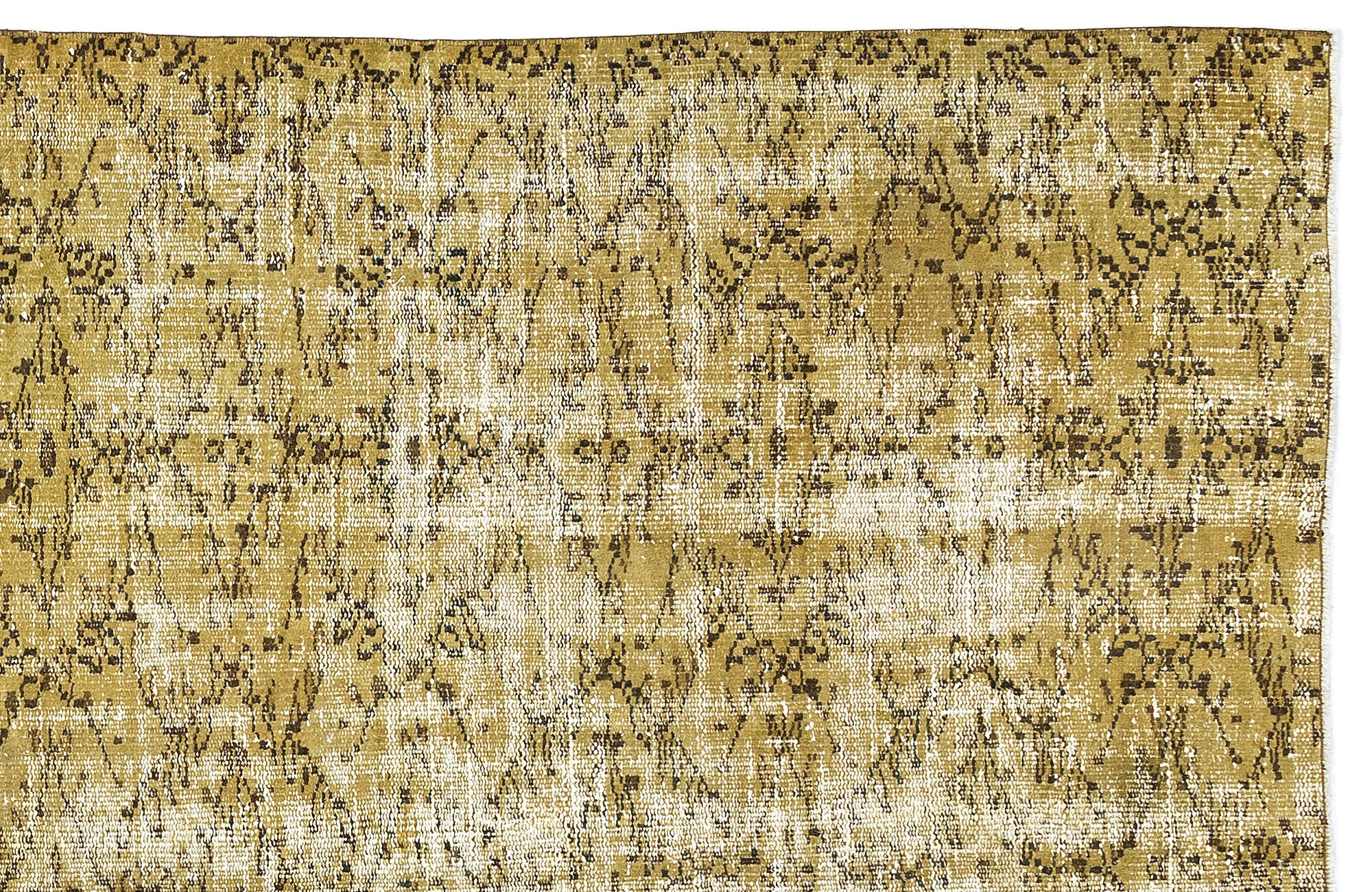 Yellow Over Dyed Vintage Rug 5'10'' x 8'7'' ft 178 x 261 cm