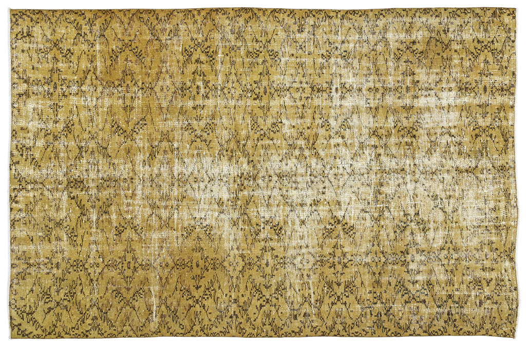 Yellow Over Dyed Vintage Rug 5'10'' x 8'7'' ft 178 x 261 cm