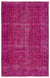 Fuchsia Over Dyed Vintage Rug 5'7'' x 8'10'' ft 170 x 269 cm