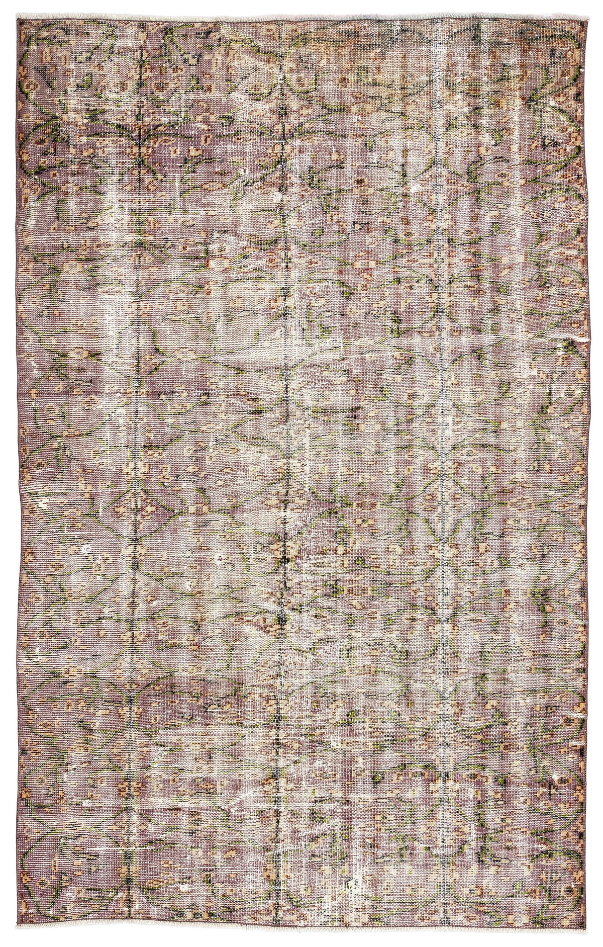 Retro Over Dyed Vintage Rug 4&#39;9&#39;&#39; x 7&#39;7&#39;&#39; ft 146 x 230 cm