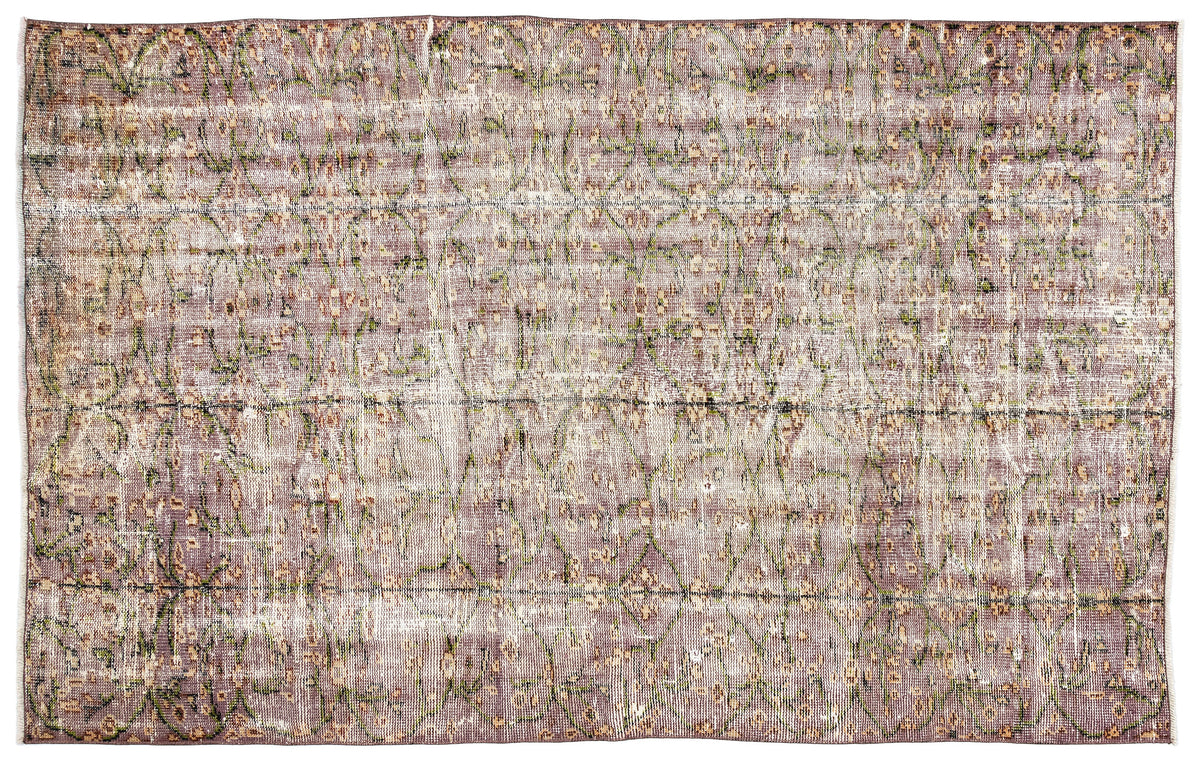 Retro Over Dyed Vintage Rug 4&#39;9&#39;&#39; x 7&#39;7&#39;&#39; ft 146 x 230 cm