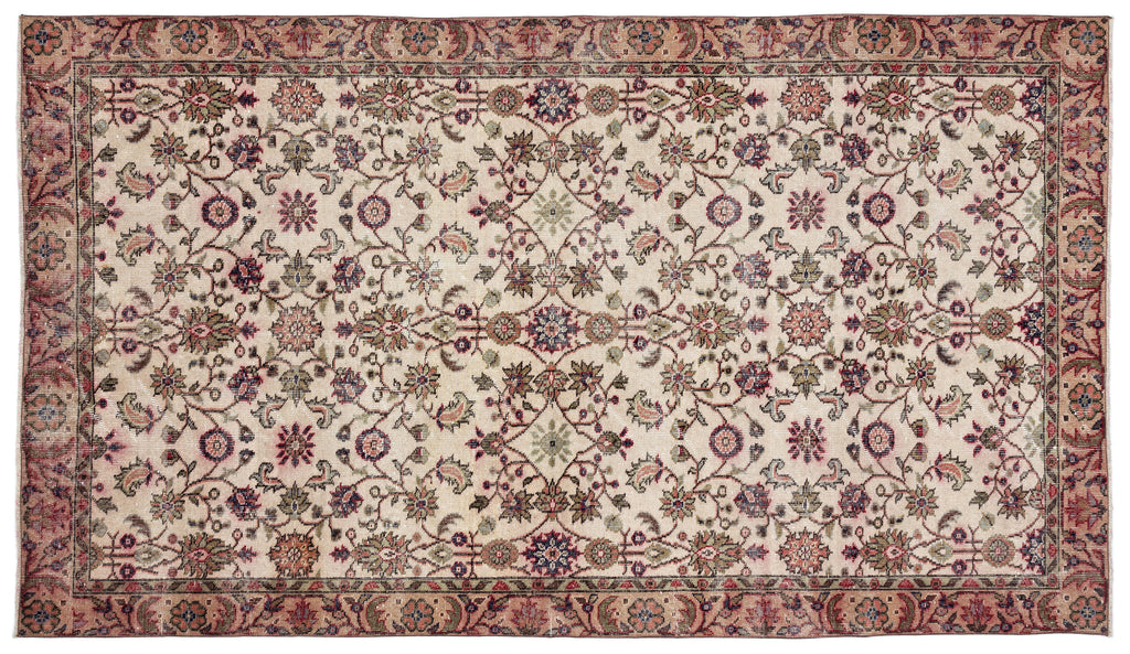 Naturel Over Dyed Vintage Rug 5'3'' x 9'4'' ft 159 x 285 cm