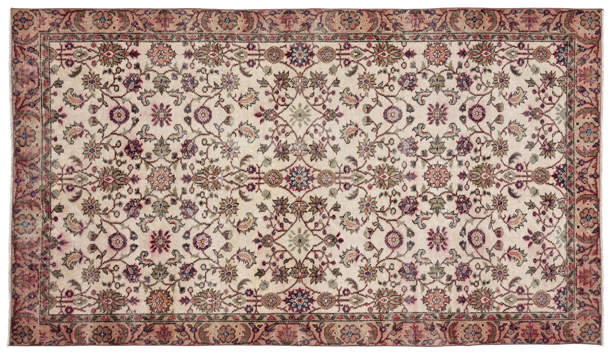 Naturel Over Dyed Vintage Rug 5&#39;3&#39;&#39; x 9&#39;4&#39;&#39; ft 159 x 285 cm
