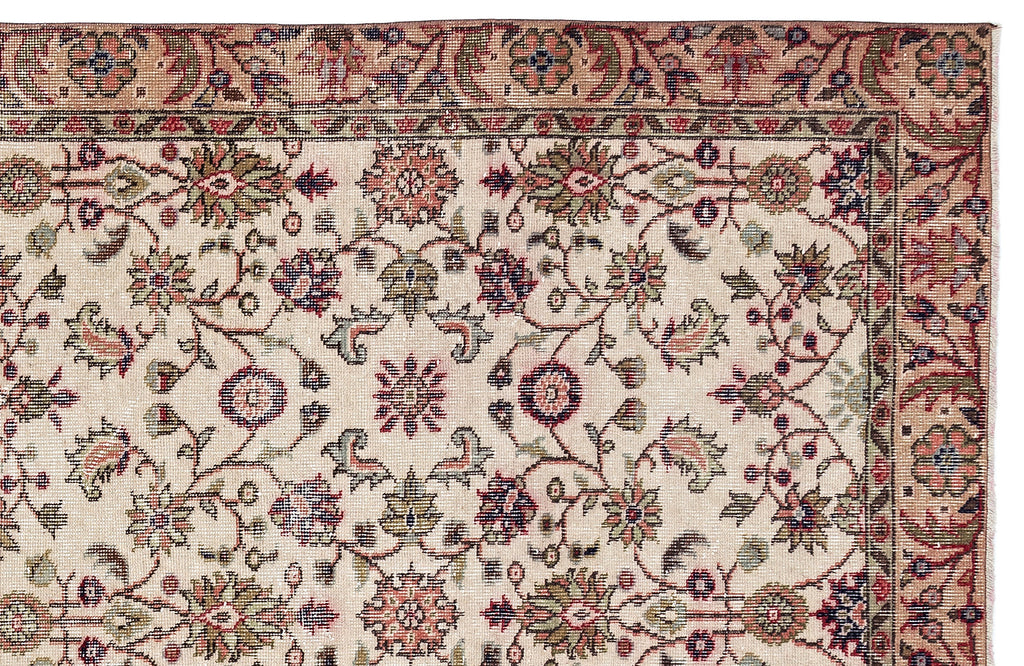 Naturel Over Dyed Vintage Rug 5'3'' x 9'4'' ft 159 x 285 cm