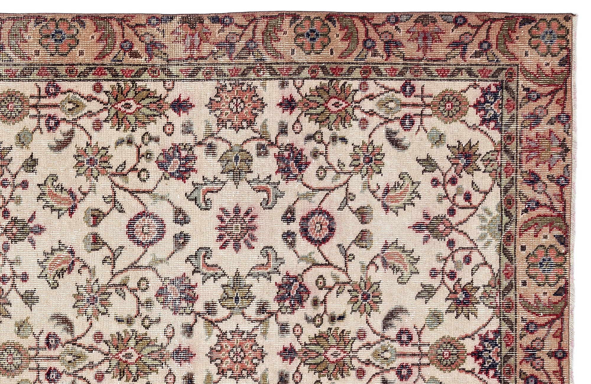 Naturel Over Dyed Vintage Rug 5'3'' x 9'4'' ft 159 x 285 cm