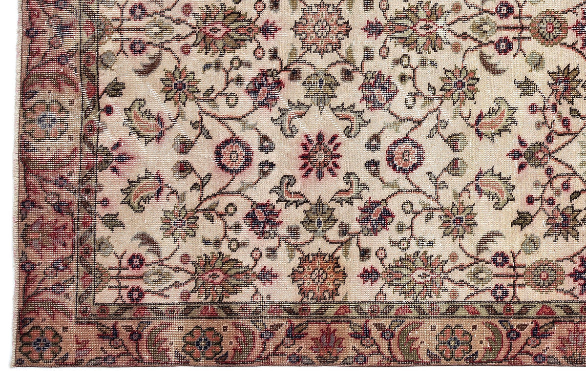 Naturel Over Dyed Vintage Rug 5&#39;3&#39;&#39; x 9&#39;4&#39;&#39; ft 159 x 285 cm
