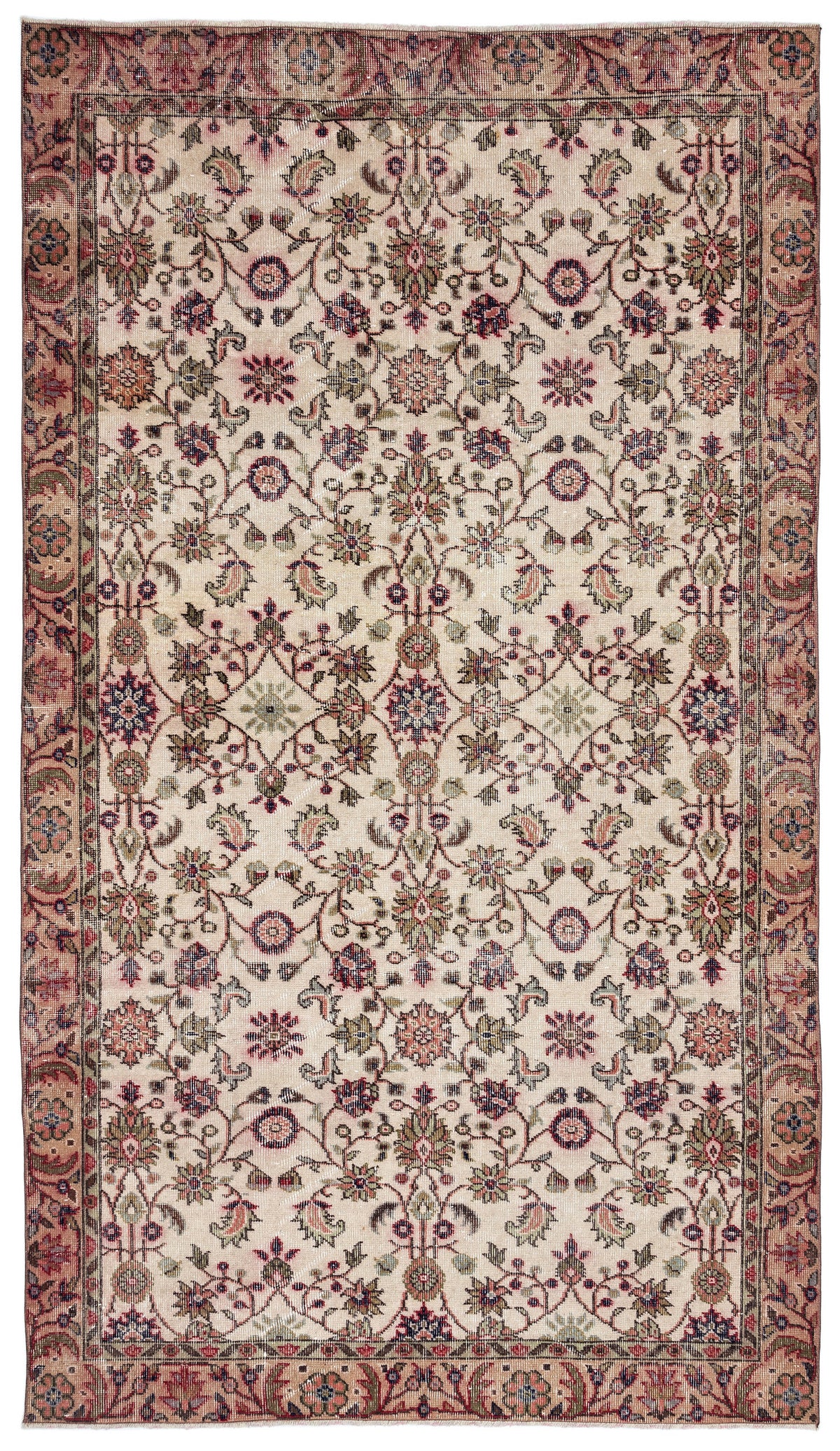 Naturel Over Dyed Vintage Rug 5&#39;3&#39;&#39; x 9&#39;4&#39;&#39; ft 159 x 285 cm