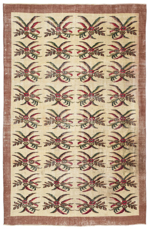 Retro Over Dyed Vintage Rug 5'11'' x 8'10'' ft 181 x 270 cm