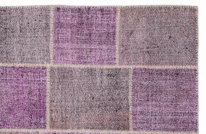 Mixed Over Dyed Kilim Patchwork Unique Rug 5'3'' x 7'7'' ft 160 x 230 cm