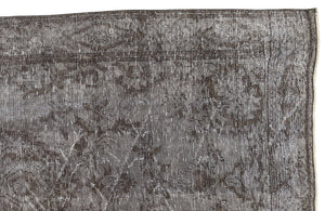 Gray Over Dyed Vintage Rug 5'5'' x 9'7'' ft 164 x 292 cm