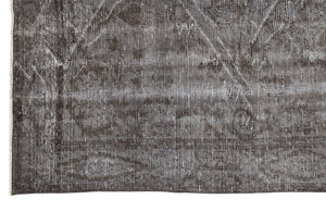 Gray Over Dyed Vintage Rug 5'5'' x 9'7'' ft 164 x 292 cm