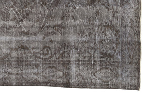 Gray Over Dyed Vintage Rug 5'5'' x 9'7'' ft 164 x 292 cm
