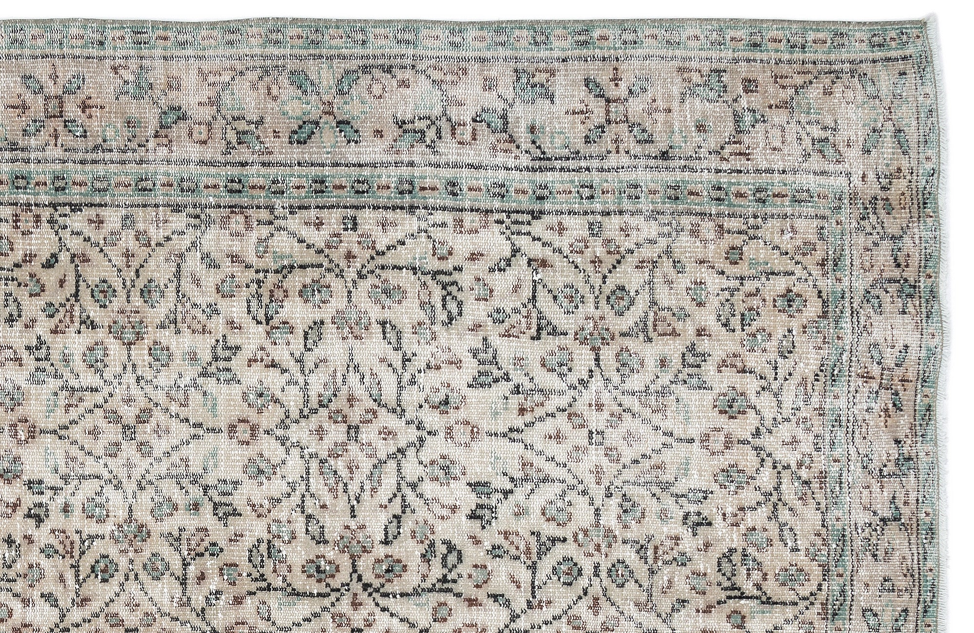 Naturel Over Dyed Vintage Rug 5'11'' x 9'2'' ft 180 x 280 cm