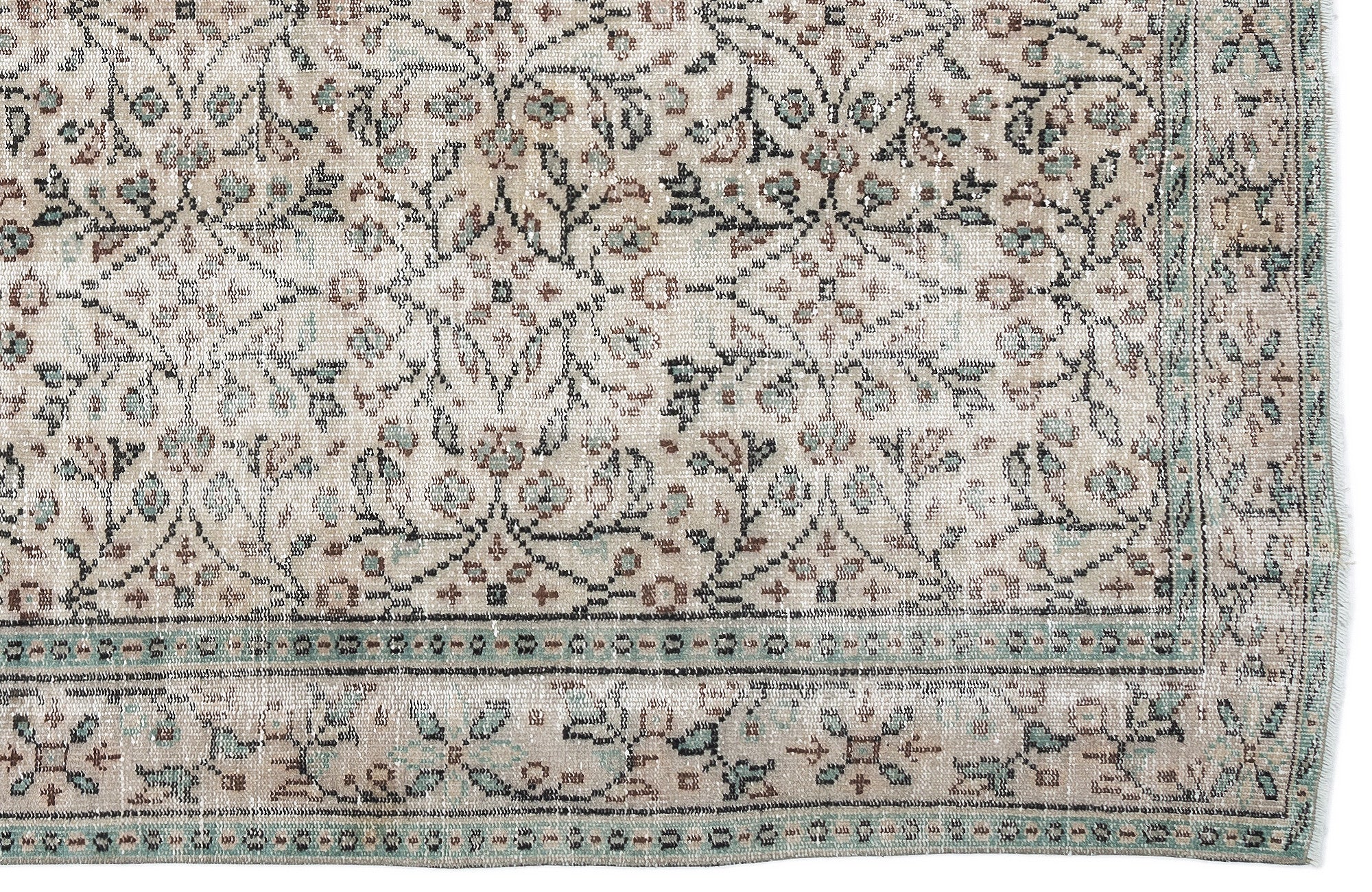 Naturel Over Dyed Vintage Rug 5'11'' x 9'2'' ft 180 x 280 cm