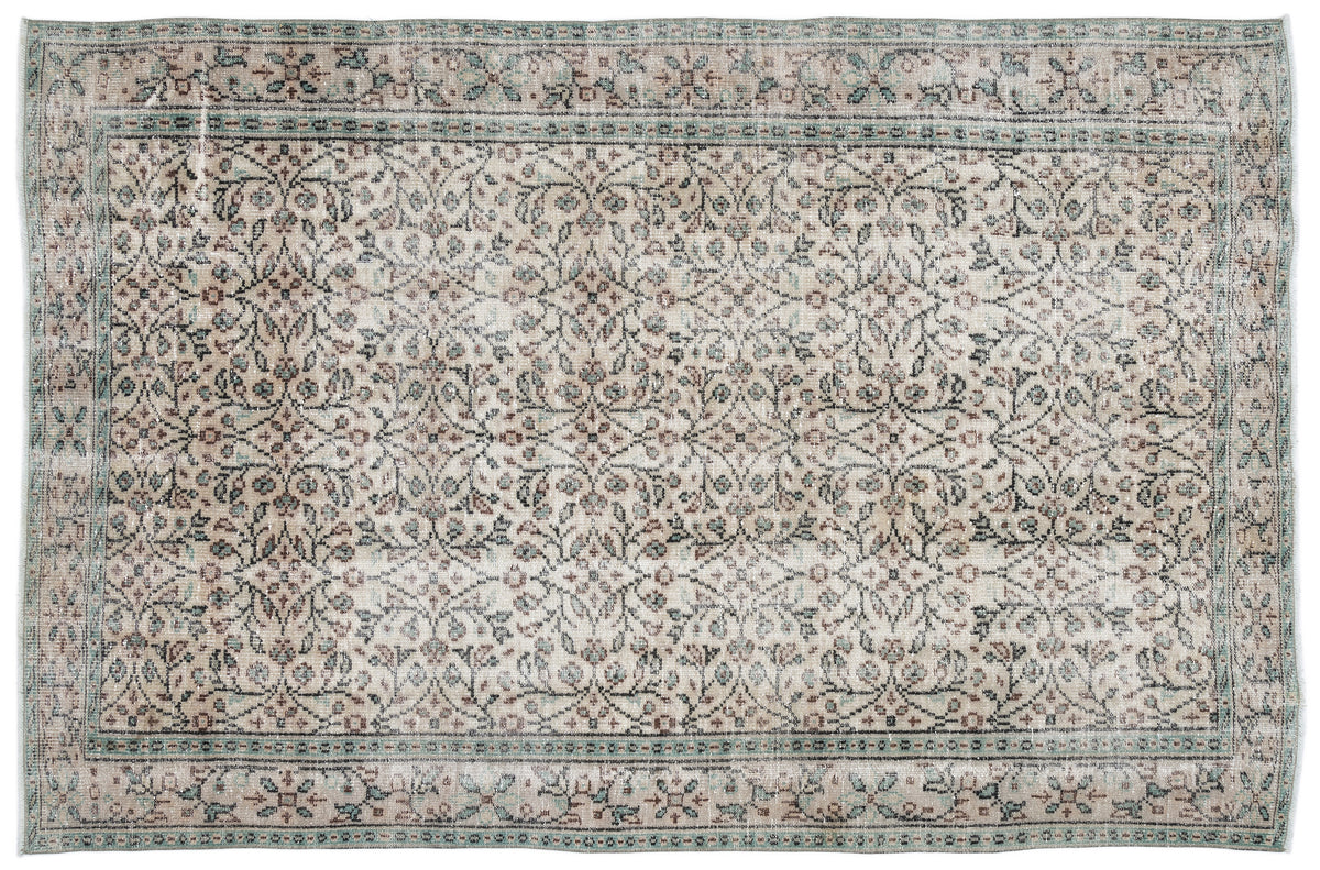 Naturel Over Dyed Vintage Rug 5&#39;11&#39;&#39; x 9&#39;2&#39;&#39; ft 180 x 280 cm