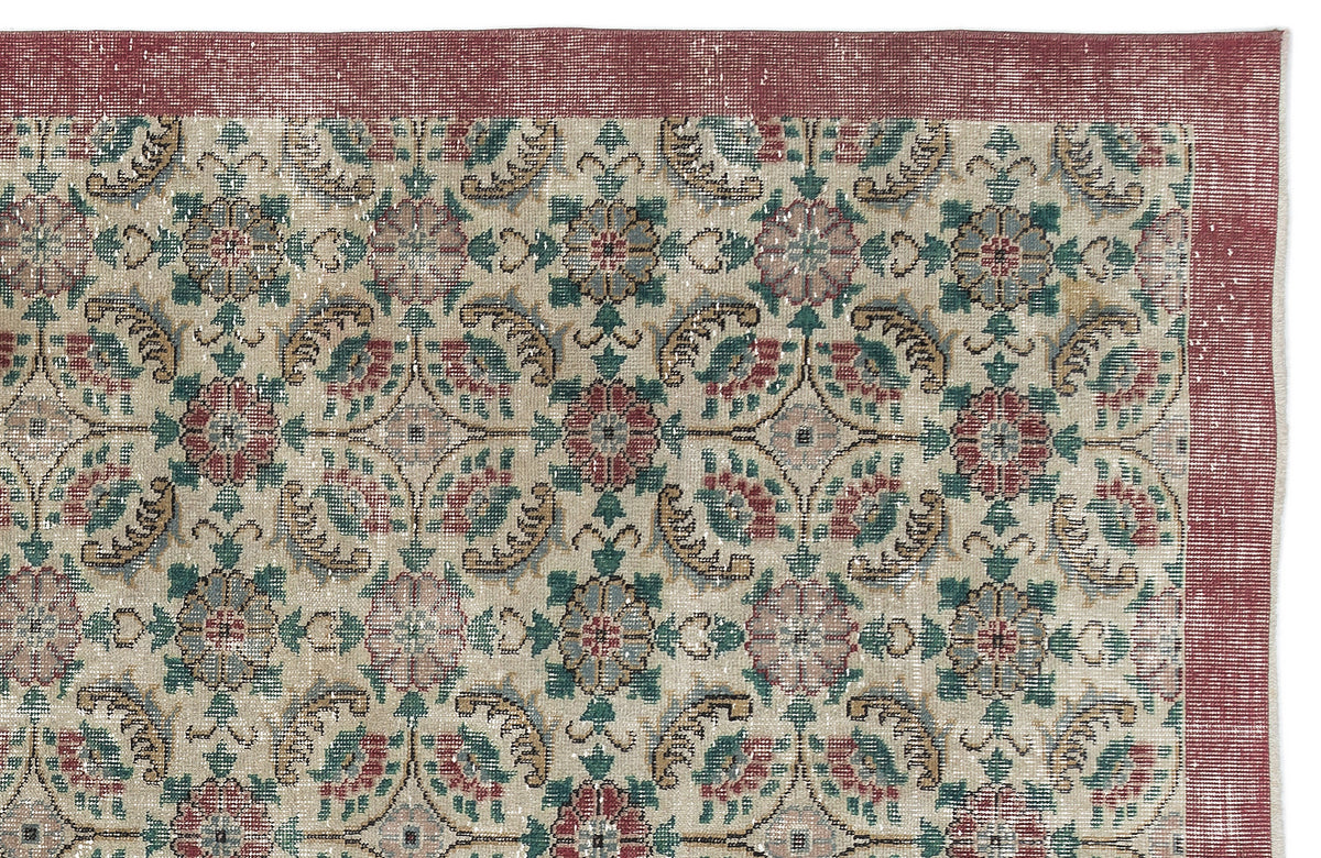 Retro Over Dyed Vintage Rug 5&#39;11&#39;&#39; x 9&#39;8&#39;&#39; ft 180 x 295 cm