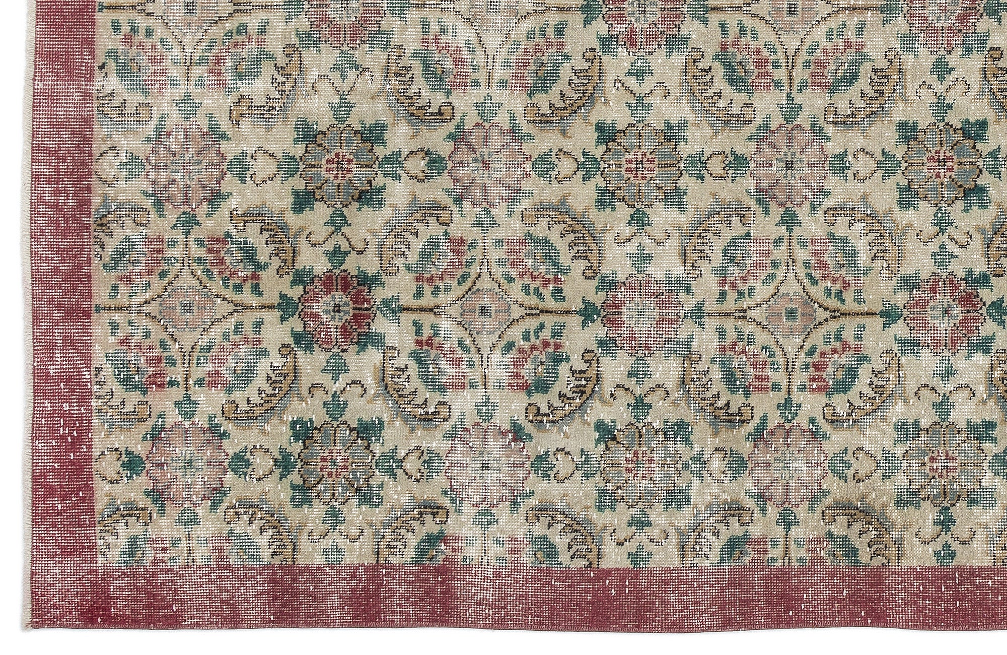 Retro Over Dyed Vintage Rug 5'11'' x 9'8'' ft 180 x 295 cm