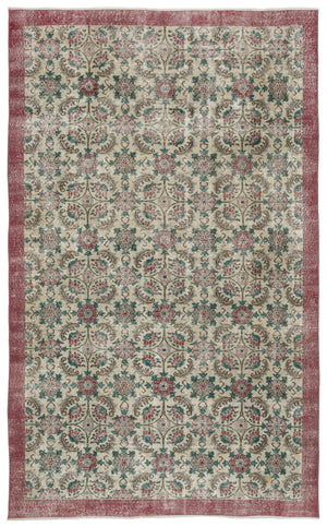 Retro Over Dyed Vintage Rug 5'11'' x 9'8'' ft 180 x 295 cm