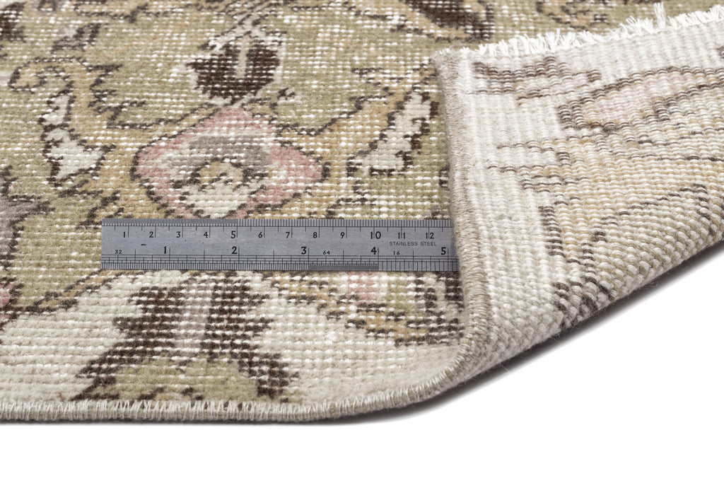 Beige Over Dyed Vintage Rug 5'9'' x 8'12'' ft 174 x 274 cm