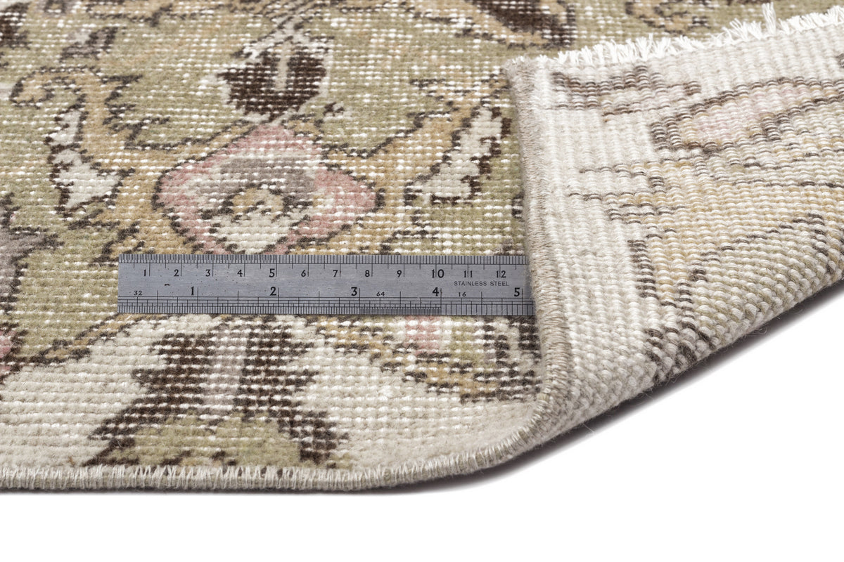 Beige Over Dyed Vintage Rug 5'9'' x 8'12'' ft 174 x 274 cm