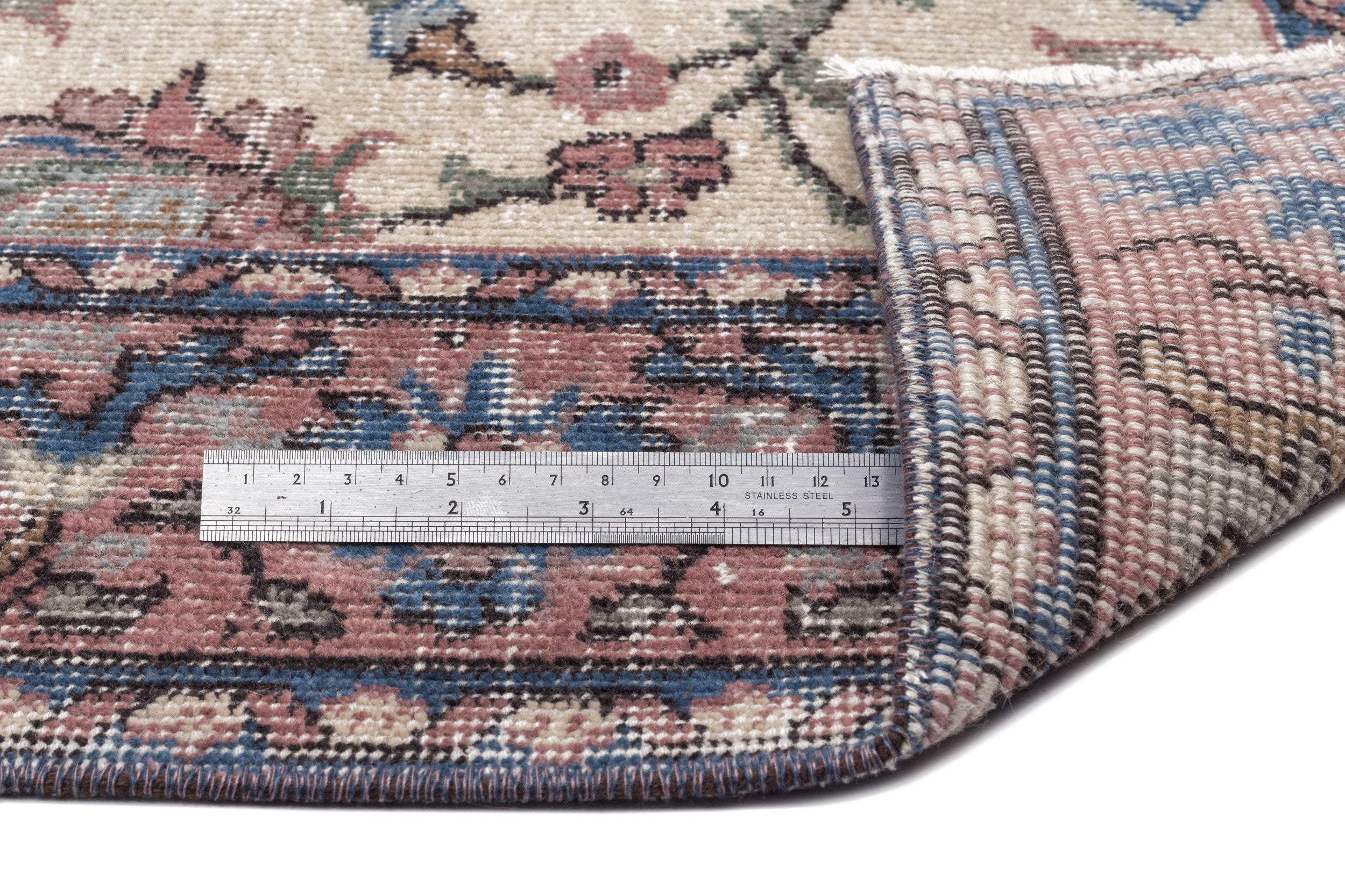 Naturel Over Dyed Vintage Rug 5'4'' x 8'8'' ft 162 x 263 cm