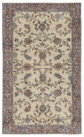 Naturel Over Dyed Vintage Rug 5'4'' x 8'8'' ft 162 x 263 cm