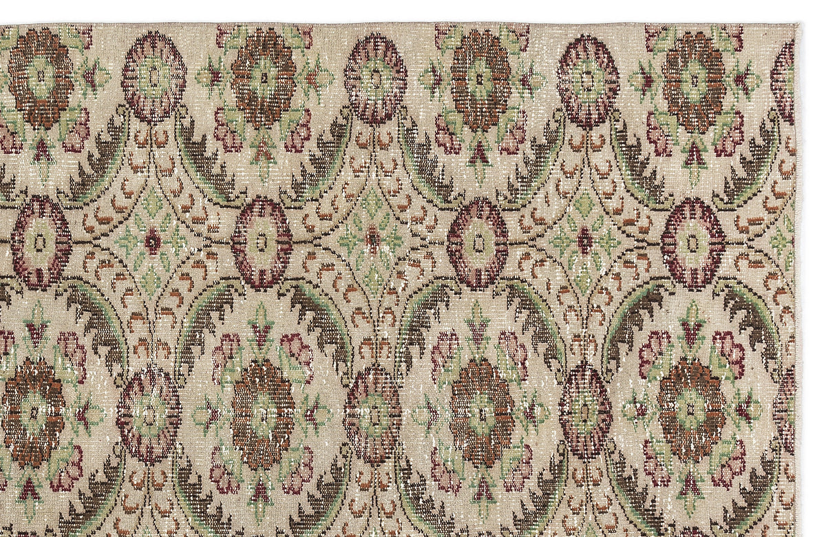 Retro Over Dyed Vintage Rug 4&#39;6&#39;&#39; x 8&#39;3&#39;&#39; ft 136 x 252 cm