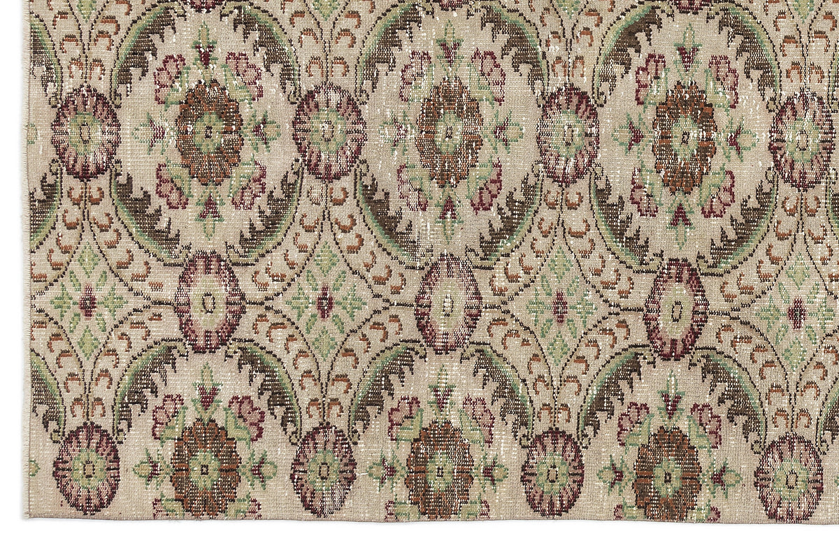 Retro Over Dyed Vintage Rug 4&#39;6&#39;&#39; x 8&#39;3&#39;&#39; ft 136 x 252 cm