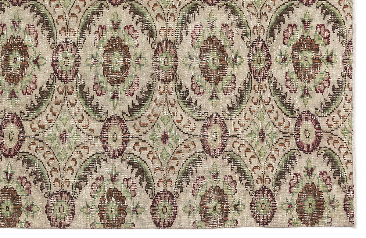 Retro Over Dyed Vintage Rug 4&#39;6&#39;&#39; x 8&#39;3&#39;&#39; ft 136 x 252 cm