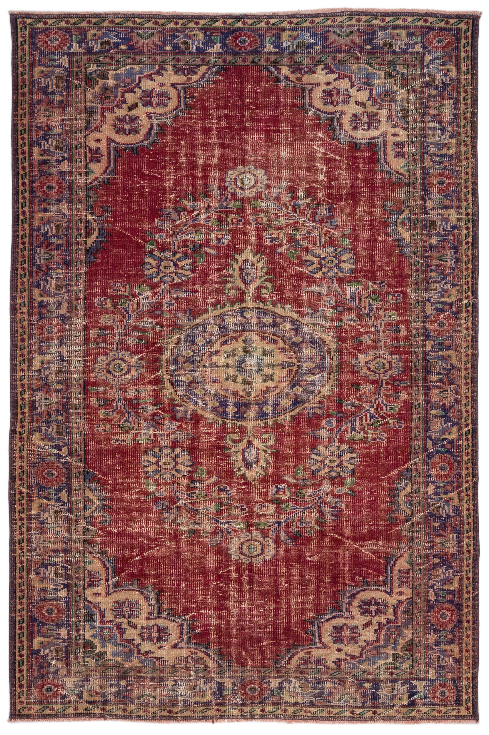 Naturel Over Dyed Vintage Rug 6'0'' x 9'2'' ft 184 x 280 cm