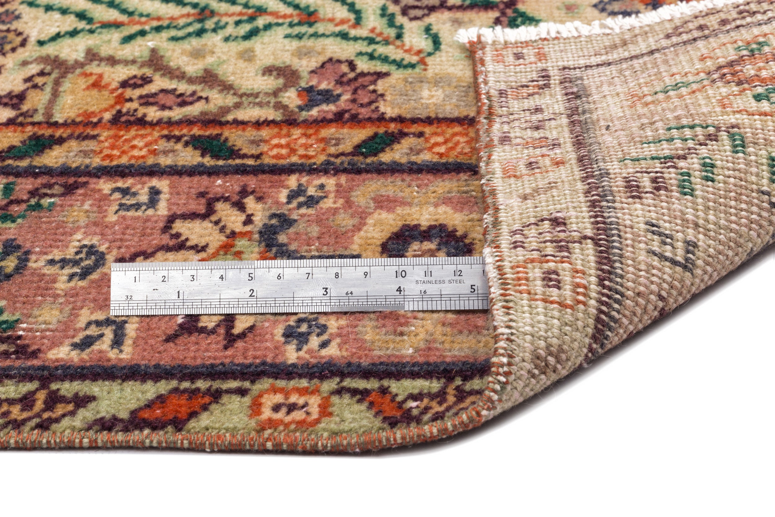 Naturel Over Dyed Vintage Rug 5'7'' x 9'4'' ft 170 x 285 cm