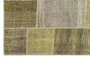 Mixed Over Dyed Kilim Patchwork Unique Rug 5'3'' x 7'7'' ft 160 x 230 cm
