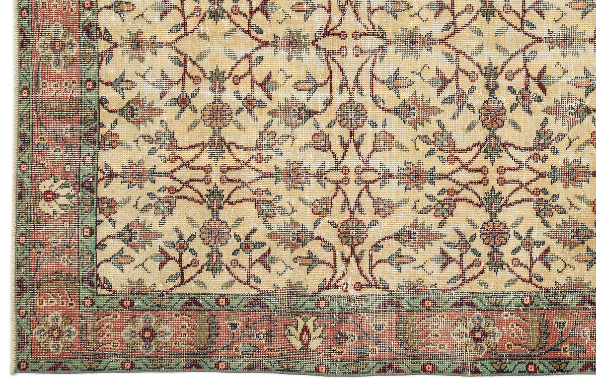 Naturel Over Dyed Vintage Rug 5&#39;4&#39;&#39; x 9&#39;3&#39;&#39; ft 162 x 283 cm