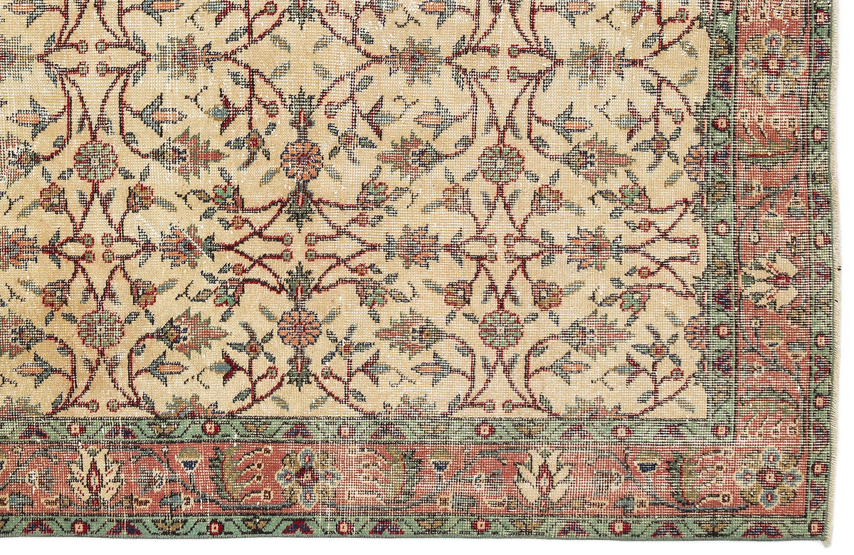 Naturel Over Dyed Vintage Rug 5&#39;4&#39;&#39; x 9&#39;3&#39;&#39; ft 162 x 283 cm