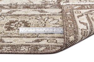 Beige Over Dyed Vintage Rug 6'4'' x 9'5'' ft 192 x 287 cm