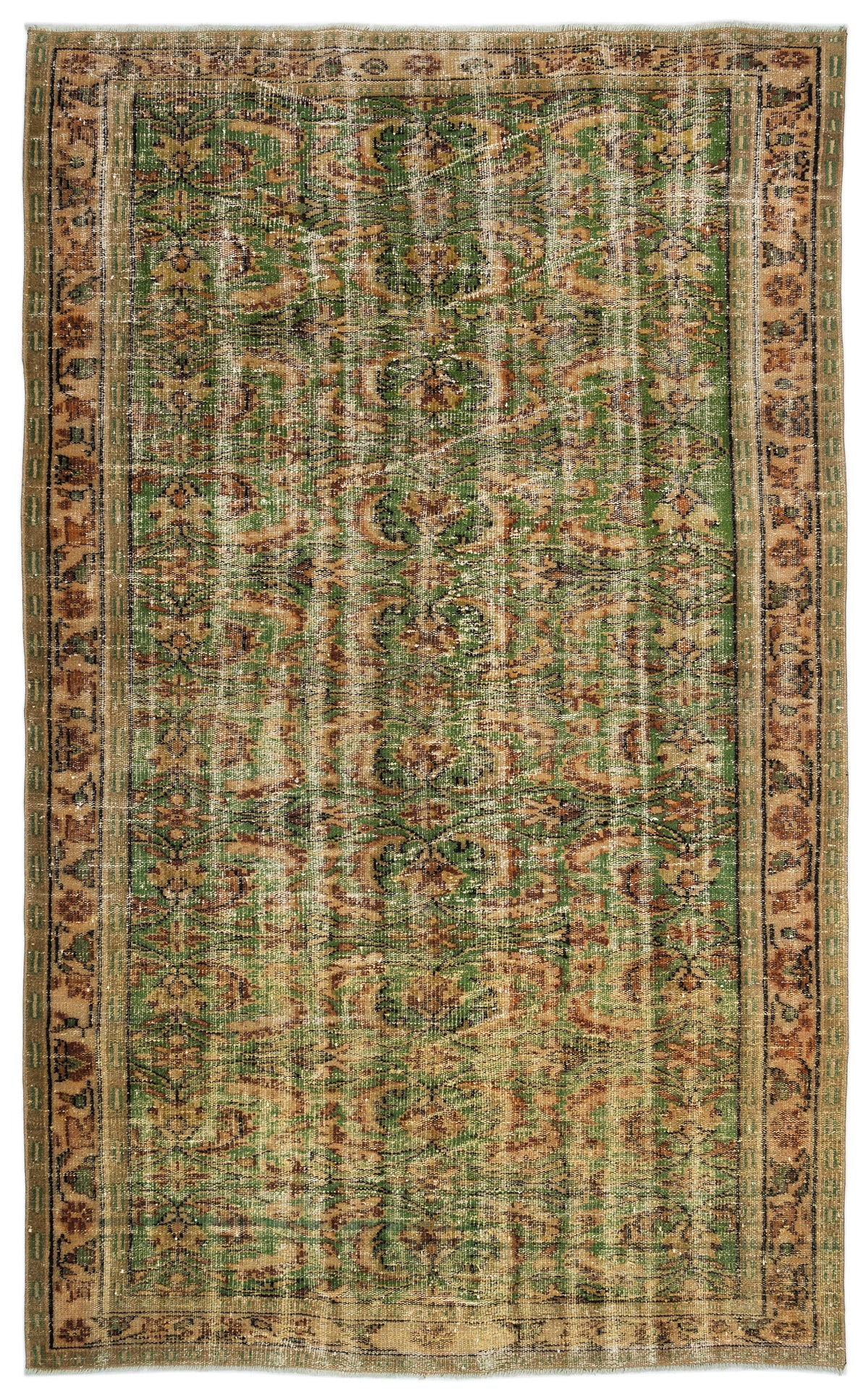 Naturel Over Dyed Vintage Rug 5&#39;10&#39;&#39; x 9&#39;7&#39;&#39; ft 178 x 291 cm