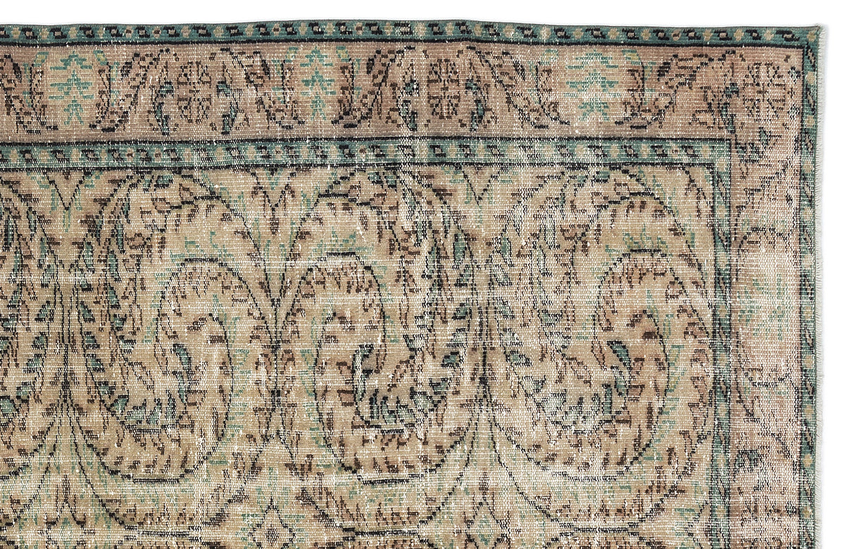 Retro Over Dyed Vintage Rug 5&#39;12&#39;&#39; x 8&#39;9&#39;&#39; ft 182 x 266 cm