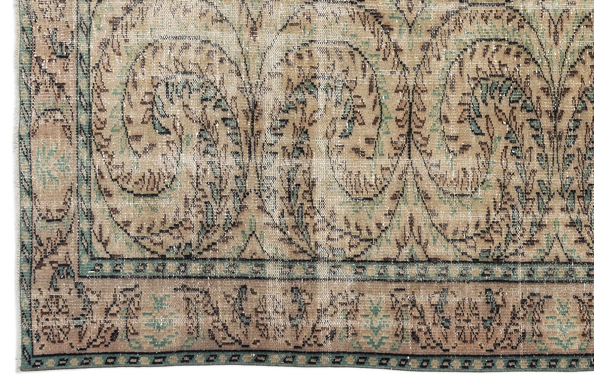 Retro Over Dyed Vintage Rug 5'12'' x 8'9'' ft 182 x 266 cm