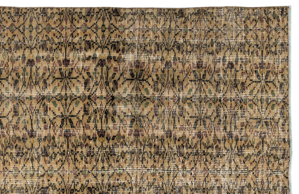 Naturel Over Dyed Vintage Rug 5'3'' x 9'1'' ft 160 x 277 cm