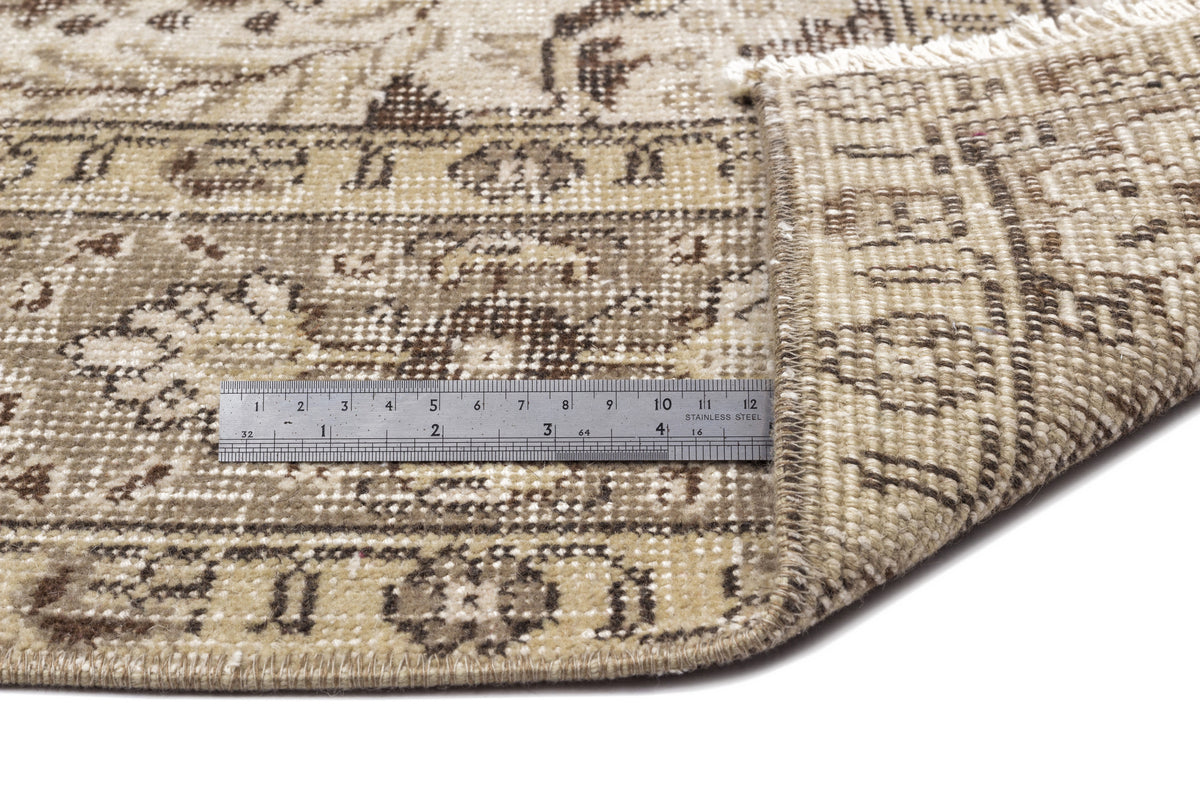 Beige Over Dyed Vintage Rug 5&#39;1&#39;&#39; x 8&#39;10&#39;&#39; ft 154 x 269 cm