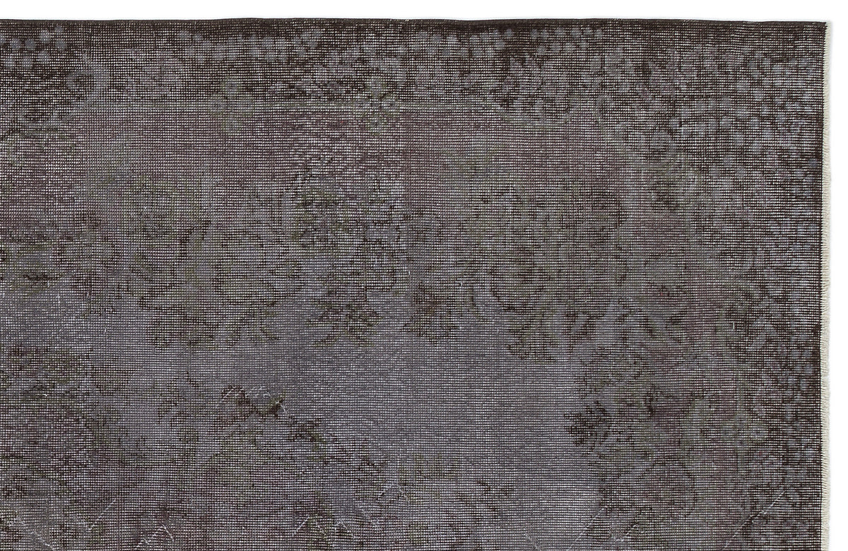 Gray Over Dyed Vintage Rug 5&#39;9&#39;&#39; x 10&#39;2&#39;&#39; ft 175 x 310 cm