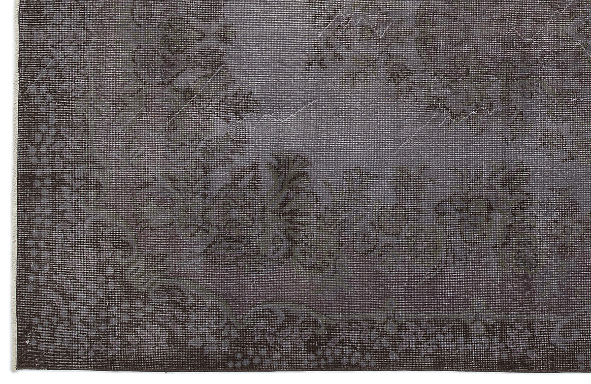 Gray Over Dyed Vintage Rug 5&#39;9&#39;&#39; x 10&#39;2&#39;&#39; ft 175 x 310 cm